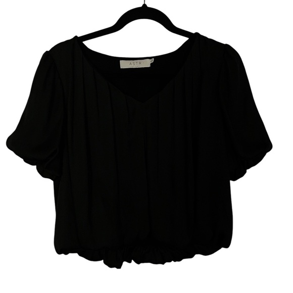 ASTR the label black balloon sleeve and balloon waist top size S - Picture 3 of 7